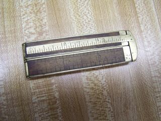 Antique Tape Folding Ruler,  3 " Closed,  Opens Out,  Dark But Very Readable