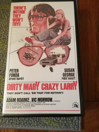 Dirty Mary Crazy Larry Vhs Tape Rare - Hard Shell.  Hard To Find