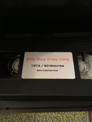 DIRTY MARY CRAZY LARRY VHS TAPE RARE - Hard Shell.  Hard To Find 3