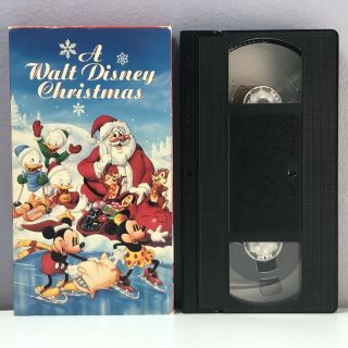A Walt Disney Christmas Vhs Video Tape 092 Mickey Mouse Donald Goofy Vtg Rare