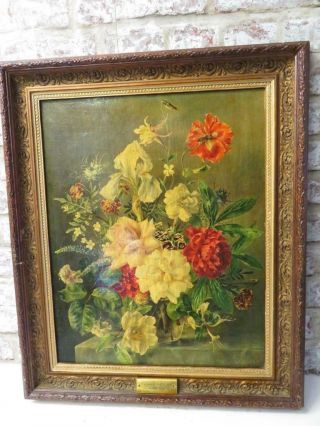 Really Old Picture Print Flowers Barbara Shaw 1949