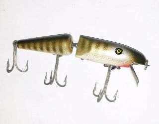 Vintage Jointed Pflueger Palomine Lure Pikie Color Very Good Shape 2