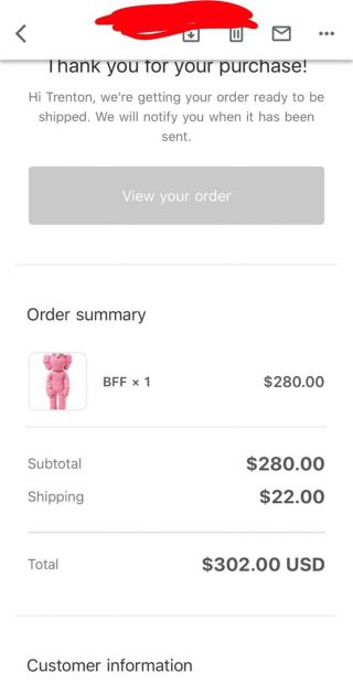KAWS BFF Open Edition Vinyl Figure PINK - Order SHIPPED 2