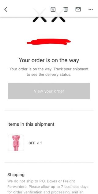 KAWS BFF Open Edition Vinyl Figure PINK - Order SHIPPED 3