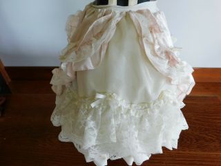 Vtg Lace Trimmed Doll Dress For Antique Doll 18 - 20 " & Shoes Bloomers