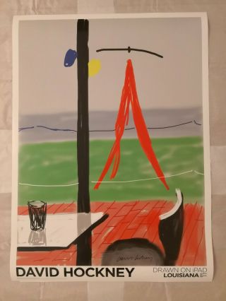 Rare David Hockney Hand Signed Ipad Poster Print