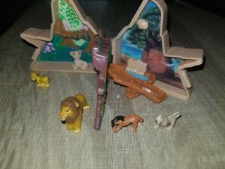 POLLY POCKET Vintage Disney The Lion King Pride Rock Mini Play Set Figurines 2