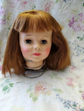 Vintage Ideal Patti Playpal Doll Head Red Hair 1959