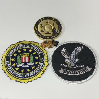 Rare Fbi Federal Bureau Of Investigation Cirg Challenge Coin Pin Patch Authentic