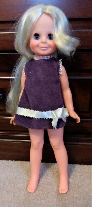 Vintage 1970 Ideal Velvet Grow Hair Doll In Clothes Crissy Family