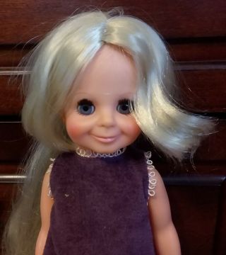 Vintage 1970 Ideal VELVET Grow Hair Doll in Clothes Crissy Family 3