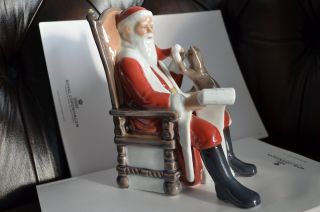 Ultra Rare Royal Copenhagen Figurine Sitting Santa Claus With Cat 042 Denmark