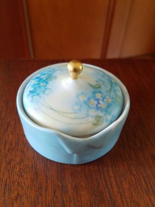 Antique Porcelain /china Stud Collar Button Box?germany?beautiful