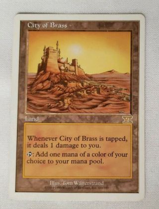 City Of Brass ×1 - Light Play - 7th Edition - Magic The Gathering - Mtg
