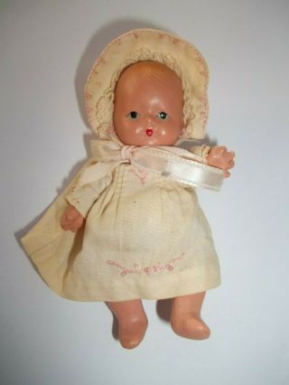 Vintage Nancy Ann Storybook Bisque Baby Doll Nasb Circa 1940`s