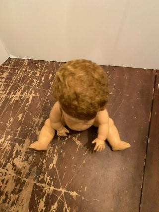 Vintage American Character Tiny Tears Baby Doll With Caracul Wig 3