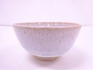 98312 Japanese Tea Ceremony Hagi Ware Whitw Glaze Tea Bowl / Chawan