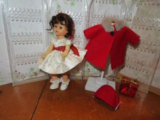 Vintage Hard Plastic Virga 8 " Walker Doll Christmas Soon - Ginny Friend