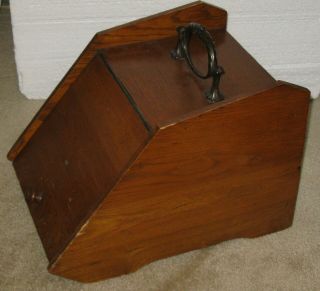 Antique Handmade Wooden Bread Box W/hinged Lid & Metal Removable Liner