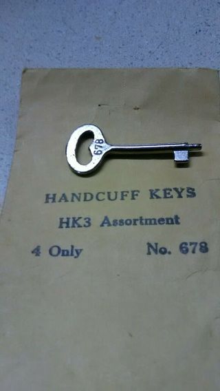 Antique Taylor " 1914 - 1932 " No.  678 Handcuff Key
