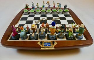 Franklin " The Flintsones Meet The Jetsons " Ultra Rare Chess Set