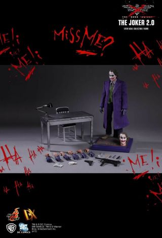 1/6 Hot Toys The Dark Knight The Joker 2.  0 Dx11 Exclusive For Sideshow