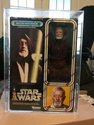 Vintage Star Wars 1978 Kenner Afa 80 Obi Wan Kenobi 12 Inch Misb Museum
