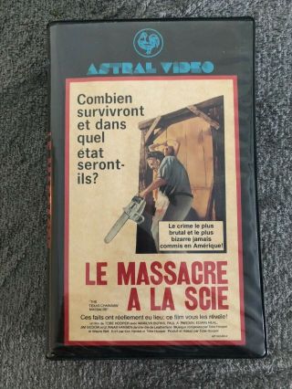 The Texas Chainsaw Massacre Vhs Astral Video Rare Horror Big Clamshell Box Rare