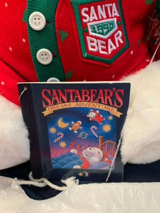 1990 Dayton Hudson Santa Bear Dream Bear w/Dream Adventure Book & Bag 3