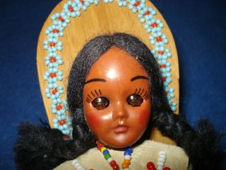 Vintage Carlson Sacagawea Native American Indian Doll and Papoose w/ Carlson Tag 2