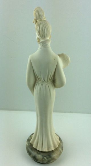 Vintage Carved Chinese Japanese Oriental Women Statue Figurine - Signed 2