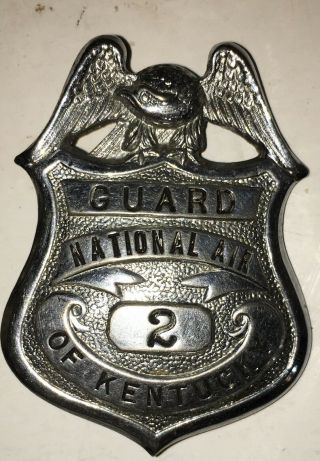Vintage National Air Of Kentucky Guard Badge Police No 2 Rare
