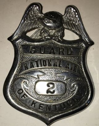 VINTAGE NATIONAL AIR of KENTUCKY GUARD BADGE POLICE No 2 Rare 2