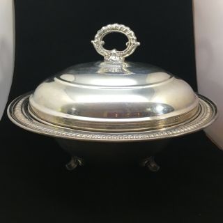 Vintage Silver Plated Serving Dish With Lid