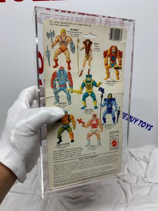 1981 Mattel Masters of the Universe He - Man Stratos 8 - Back Clear Bubble 3