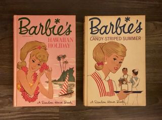 1965 & 1963 Vintage Barbie Novels: Candy - Striped Summer & Hawaiian Holiday.