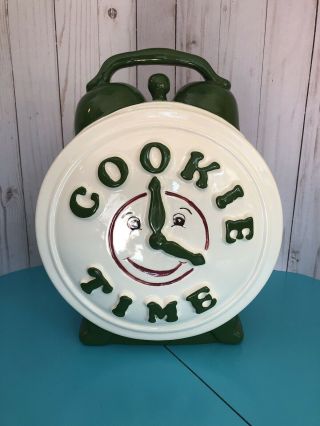 Rare “cookie Time” Cookie Jar As Seen On Friends Tv Show Set Treasure Craft Htf