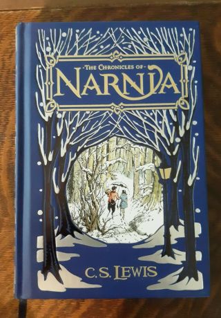 The Chronicles Of Narnia By C.  S Lewis Rare Leather Bound W/ Gilt - Edged Pages.