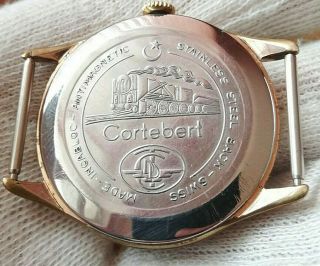 Cortebert Demiryollari Rare Old 1960 " S Swiss Made Mechanical Wrist Watch
