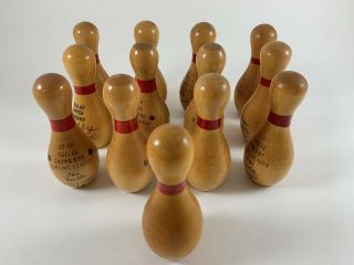 13 Wood Mini Bowling Pin Award Trophy Crafts 4 "
