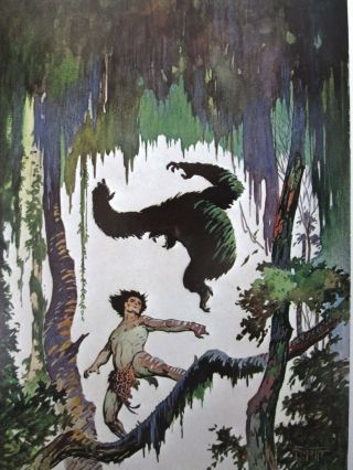 Vintage Frank Frazetta Art Jungle Tales Of Tarzan 1962 Full Color Plate Comic