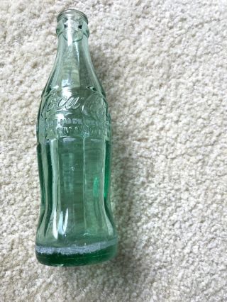 Knoxville Tenn Rare Vintage Green Glass Embossed Coca Cola Bottle 6 1/2 Oz