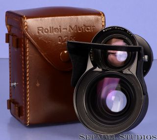 Rollei Rolleiflex Bay Iii 2.  8f 2.  8 Rollei - Mutar 0.  7x Attachment,  Case Rare