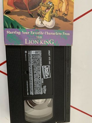 Timon and Pumbaa ' s Wild Adventures Hangin With Baby VHS Tape RARE OOP 3