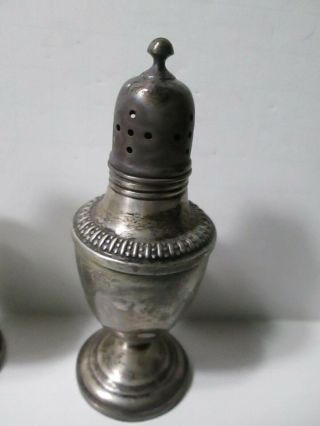 Antique W.  M.  Rogers Sterling Silver Salt And Pepper Shaker 2