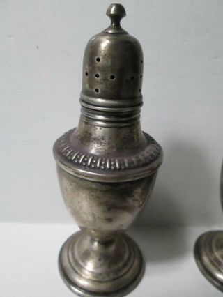 Antique W.  M.  Rogers Sterling Silver Salt And Pepper Shaker 3