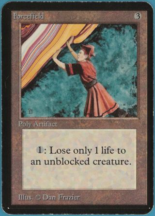 Forcefield Alpha Heavily Pld Artifact Rare Magic Gathering Card (35808) Abugames