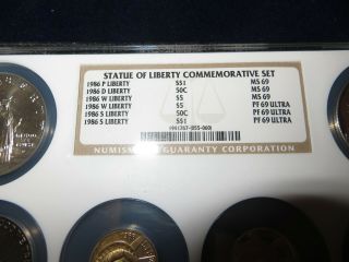 1986 U.  S.  Liberty GOLD 6 Coin Set All 6 Coins NGC Graded Pr 69 & MS 69 RARE 3