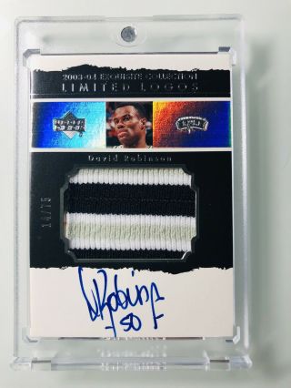 David Robinson 2003 Exquisite Limited Logo Patch Auto D 14/75 1st Year Rare Hof