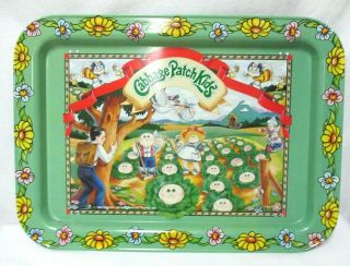 Cabbage Patch Kids 1983 Vintage Metal Lap Tv Tray With Folding Legs 17 X 12.  5